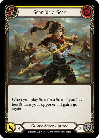 Image for Scar for a Scar (Yellow) (WTR192) - Flesh and Blood TCG