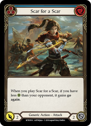 Image for Scar for a Scar (Blue) (WTR193) - Flesh and Blood TCG