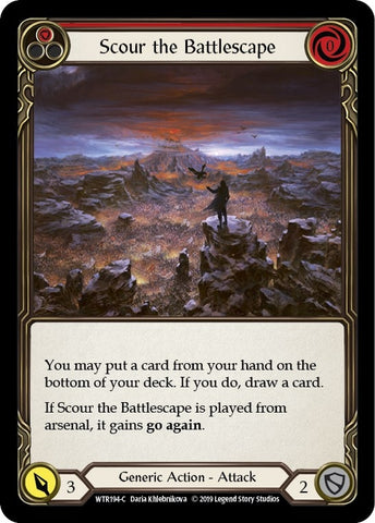 Image for Scour the Battlescape (Red) (WTR194) - Flesh and Blood TCG