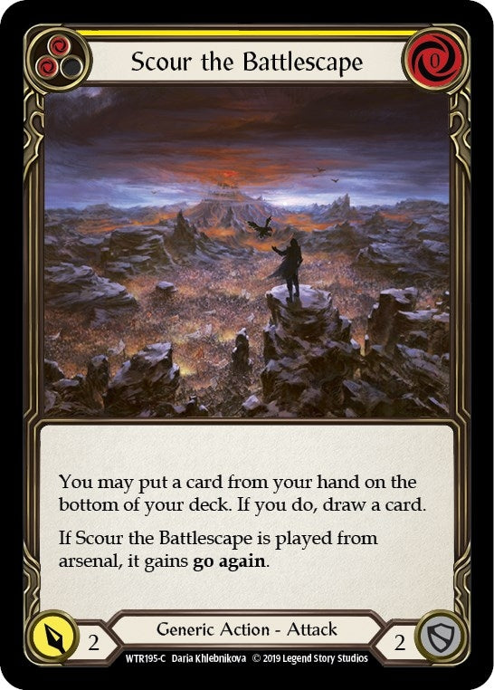 Image for Scour the Battlescape (Yellow) (WTR195) - Flesh and Blood TCG