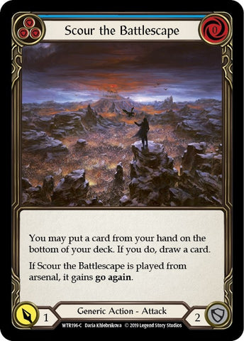 Image for Scour the Battlescape (Blue) (WTR196) - Flesh and Blood TCG