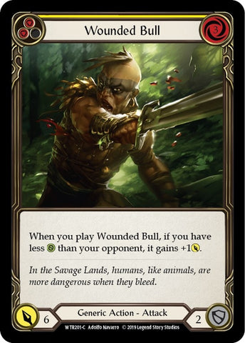 Image for Wounded Bull (Yellow) (WTR201) - Flesh and Blood TCG