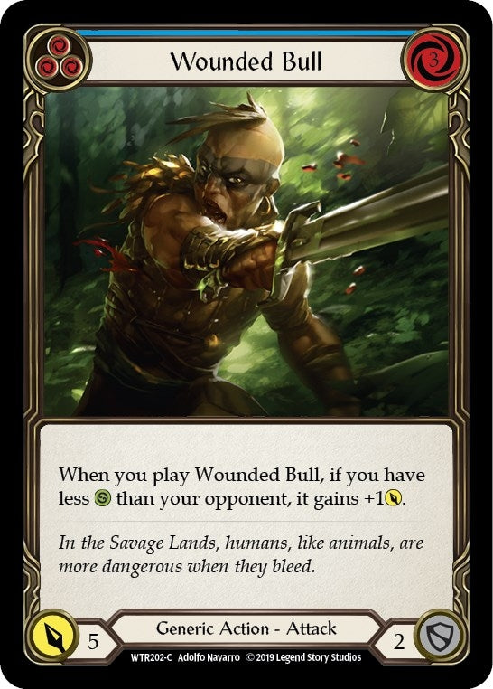 Image for Wounded Bull (Blue) (WTR202) - Flesh and Blood TCG