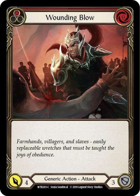 Image for Wounding Blow (Red) (WTR203) - Flesh and Blood TCG