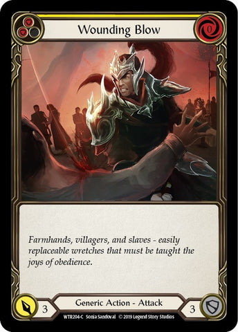 Image for Wounding Blow (Yellow) (WTR204) - Flesh and Blood TCG
