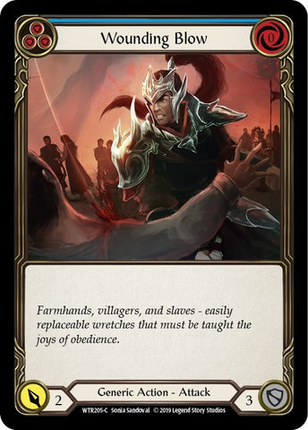 Image for Wounding Blow (Blue) (WTR205) - Flesh and Blood TCG