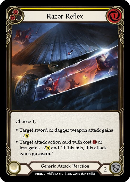 Image for Razor Reflex (Yellow) (WTR210) - Flesh and Blood TCG