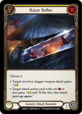 Image for Razor Reflex (Yellow) (WTR210) - Flesh and Blood TCG
