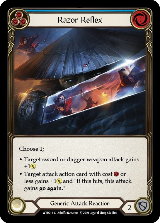 Image for Razor Reflex (Blue) (WTR211) - Flesh and Blood TCG