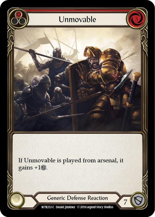 Image for Unmovable (Red) (WTR212) - Flesh and Blood TCG