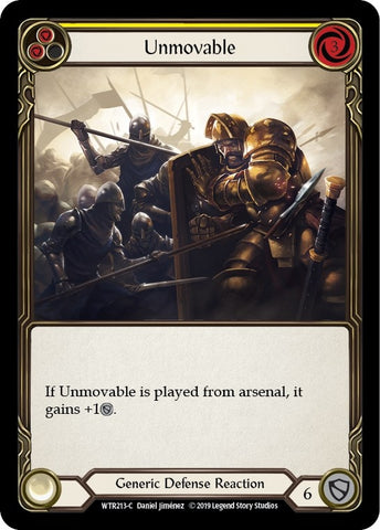 Image for Unmovable (Yellow) (WTR213) - Flesh and Blood TCG