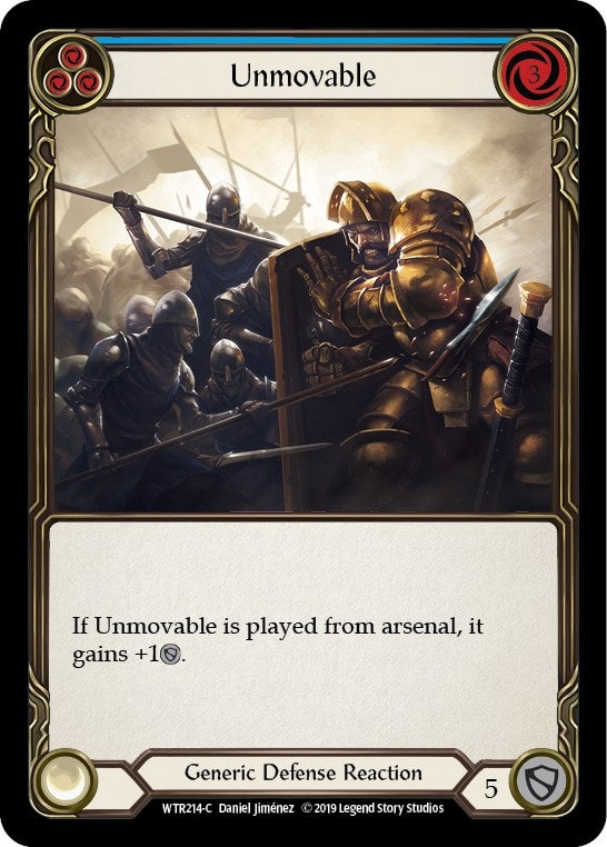 Image for Unmovable (Blue) (WTR214) - Flesh and Blood TCG