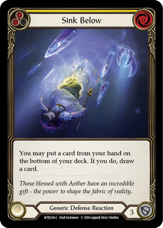Image for Sink Below (Yellow) (WTR216) - Flesh and Blood TCG