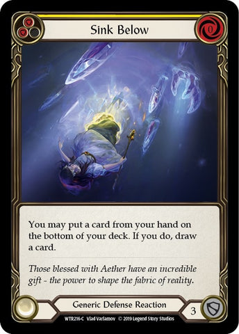 Image for Sink Below (Yellow) (WTR216) - Flesh and Blood TCG