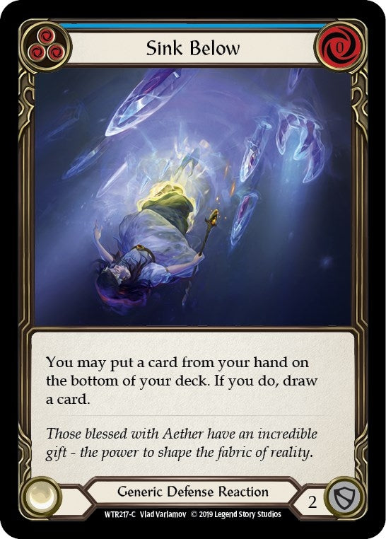 Image for Sink Below (Blue) (WTR217) - Flesh and Blood TCG