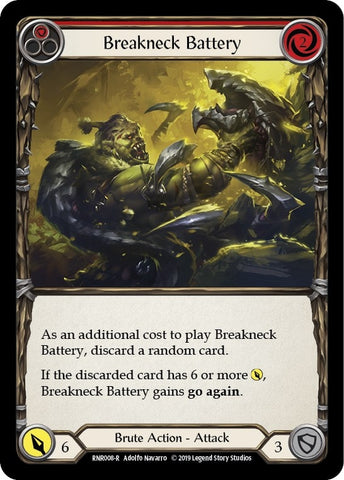 Breakneck Battery (Red) [RNR008-R] (Rhinar Hero Deck)  1st Edition Normal