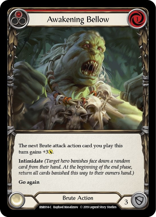 Awakening Bellow (Red) [RNR014-C] (Rhinar Hero Deck)  1st Edition Normal