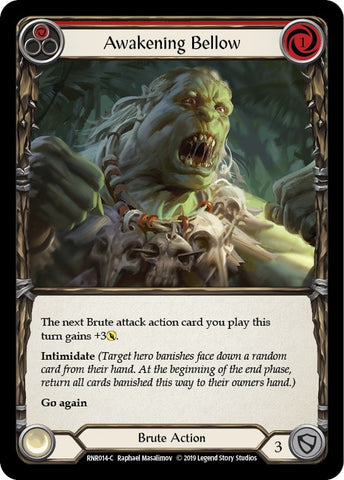 Awakening Bellow (Red) [RNR014-C] (Rhinar Hero Deck)  1st Edition Normal