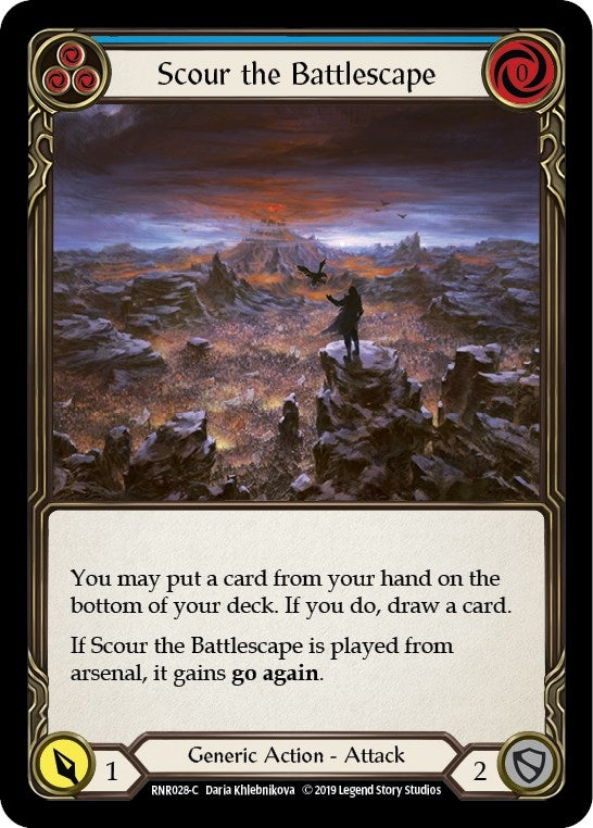 Scour the Battlescape (Blue) [RNR028-C] (Rhinar Hero Deck)  1st Edition Normal
