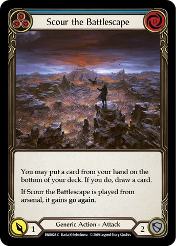 Scour the Battlescape (Blue) [RNR028-C] (Rhinar Hero Deck)  1st Edition Normal
