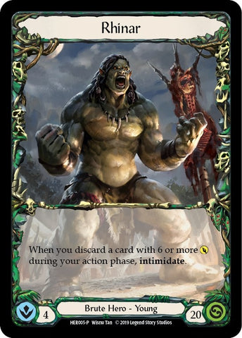 Rhinar [HER005-P] (Promo) 1st Edition Rainbow Foil