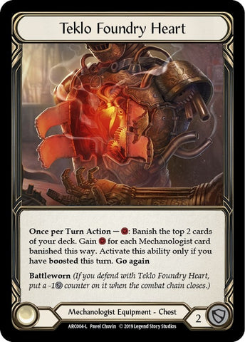Image for Teklo Foundry Heart (ARC004) (Arcane Rising) - Flesh and Blood TCG