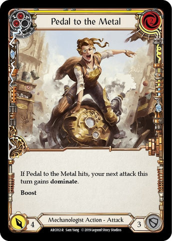 Image for Pedal to the Metal (Yellow) (ARC012) (Arcane Rising) - Flesh and Blood TCG