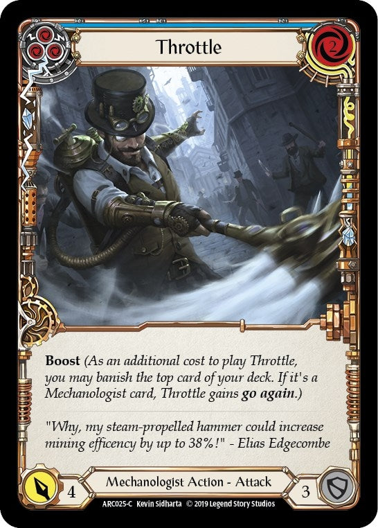Image for Throttle (Blue) (ARC025) (Arcane Rising) - Flesh and Blood TCG
