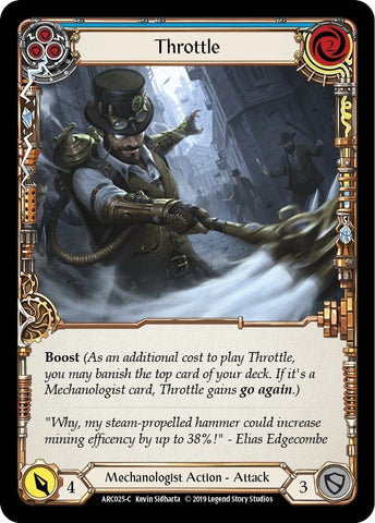 Image for Throttle (Blue) (ARC025) (Arcane Rising) - Flesh and Blood TCG
