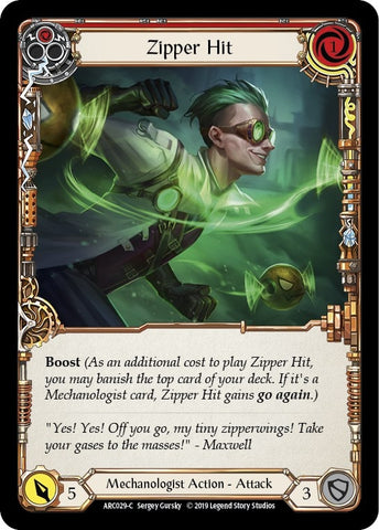 Image for Zipper Hit (Red) (ARC029) (Arcane Rising) - Flesh and Blood TCG