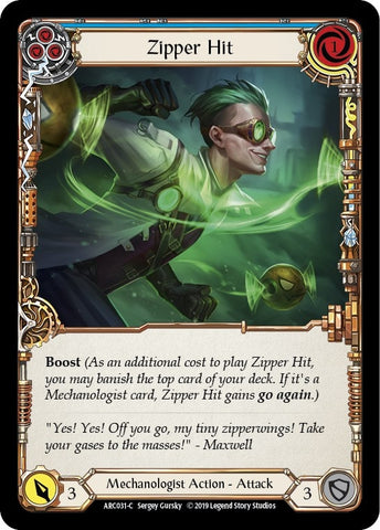 Image for Zipper Hit (Blue) (ARC031) (Arcane Rising) - Flesh and Blood TCG