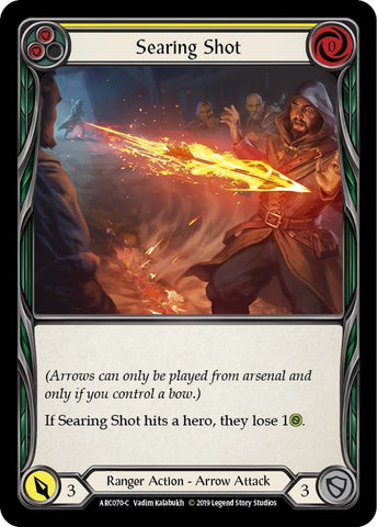 Image for Searing Shot (Yellow) (ARC070) (Arcane Rising) - Flesh and Blood TCG