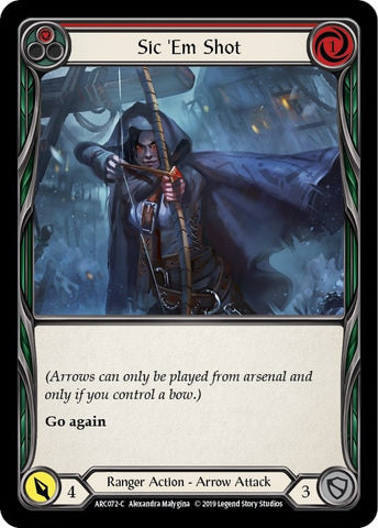 Image for Sic 'Em Shot (Red) (ARC072) (Arcane Rising) - Flesh and Blood TCG