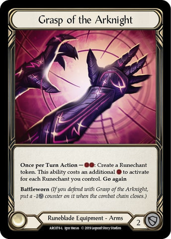 Image for Grasp of the Arknight (ARC078) (Arcane Rising) - Flesh and Blood TCG