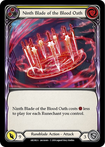 Image for Ninth Blade of the Blood Oath (ARC082) (Arcane Rising) - Flesh and Blood TCG