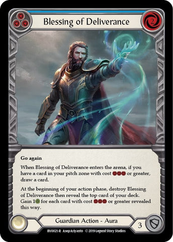 Blessing of Deliverance (Blue) [BVO021-R] (Bravo Hero Deck) 1st Edition Normal