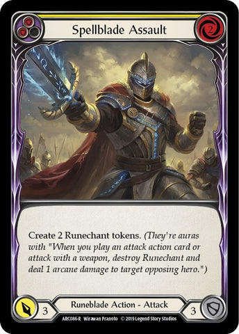 Image for Spellblade Assault (Yellow) (ARC086) (Arcane Rising) - Flesh and Blood TCG