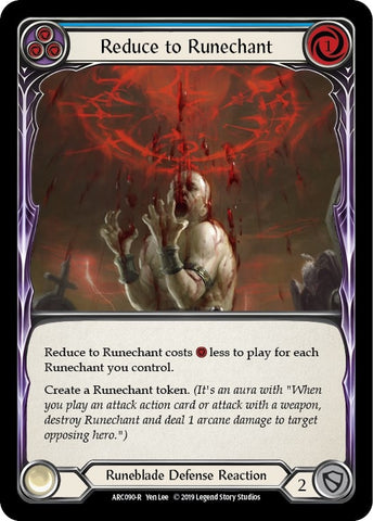 Image for Reduce to Runechant (Blue) (ARC090) (Arcane Rising) - Flesh and Blood TCG