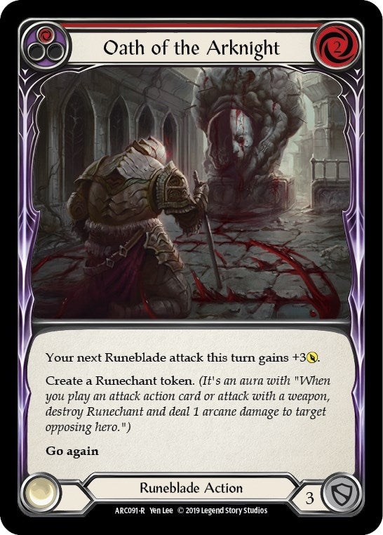 Image for Oath of the Arknight (Red) (ARC091) (Arcane Rising) - Flesh and Blood TCG