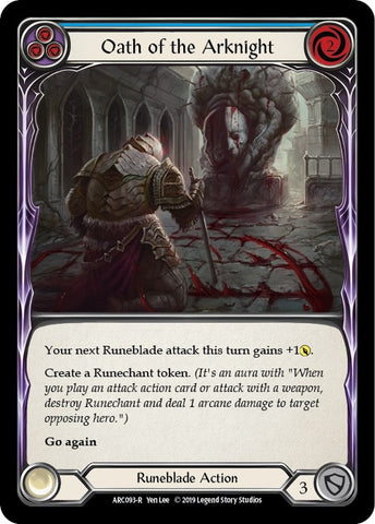 Image for Oath of the Arknight (Blue) (ARC093) (Arcane Rising) - Flesh and Blood TCG