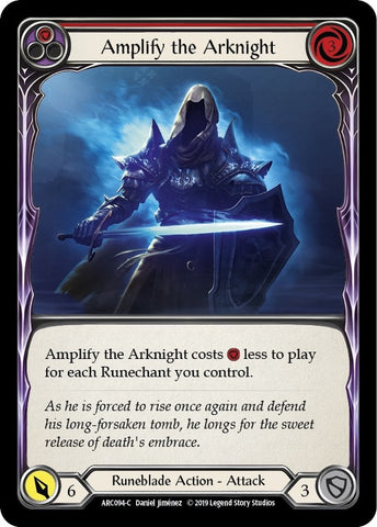 Image for Amplify the Arknight (Red) (ARC094) (Arcane Rising) - Flesh and Blood TCG