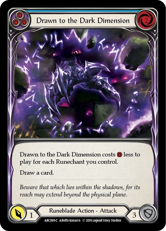 Image for Drawn to the Dark Dimension (Blue) (ARC099) (Arcane Rising) - Flesh and Blood TCG