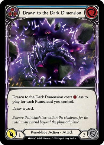 Image for Drawn to the Dark Dimension (Blue) (ARC099) (Arcane Rising) - Flesh and Blood TCG