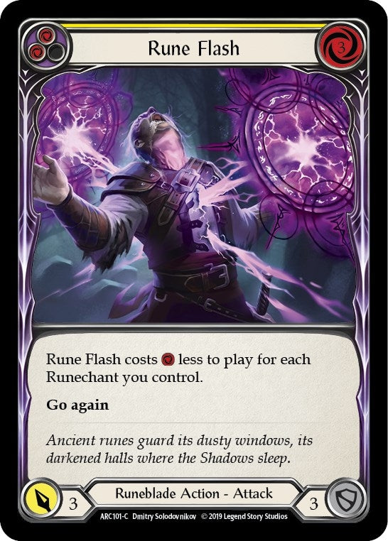 Image for Rune Flash (Yellow) (ARC101) (Arcane Rising) - Flesh and Blood TCG