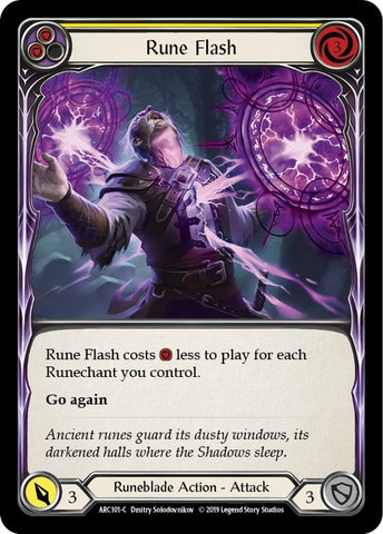 Image for Rune Flash (Yellow) (ARC101) (Arcane Rising) - Flesh and Blood TCG