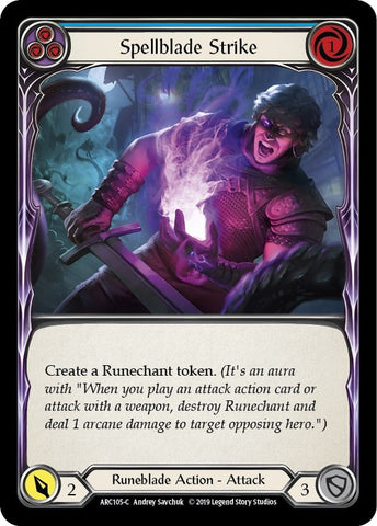Image for Spellblade Strike (Blue) (ARC105) (Arcane Rising) - Flesh and Blood TCG