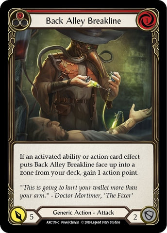 Image for Back Alley Breakline (Red) (ARC176) (Arcane Rising) - Flesh and Blood TCG