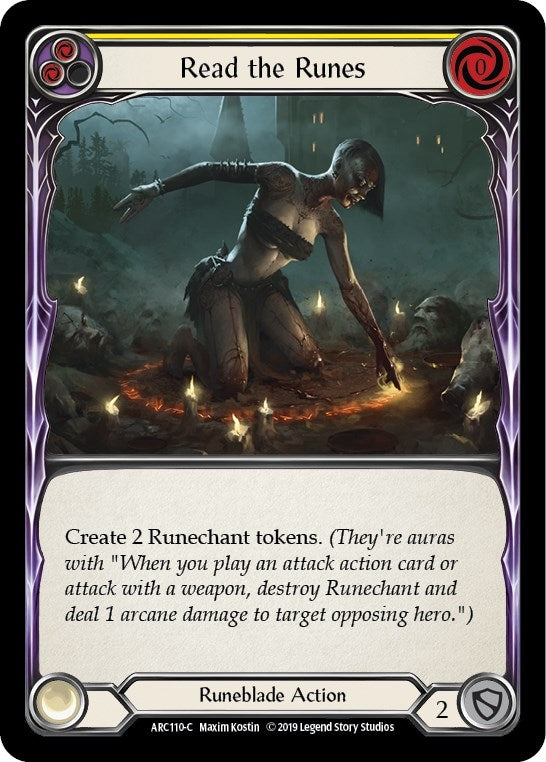 Image for Read the Runes (Yellow) (ARC110) (Arcane Rising) - Flesh and Blood TCG