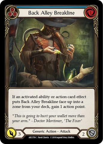 Image for Back Alley Breakline (Blue) (ARC178) (Arcane Rising) - Flesh and Blood TCG