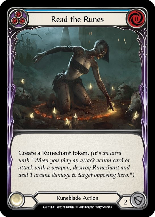 Image for Read the Runes (Blue) (ARC111) (Arcane Rising) - Flesh and Blood TCG